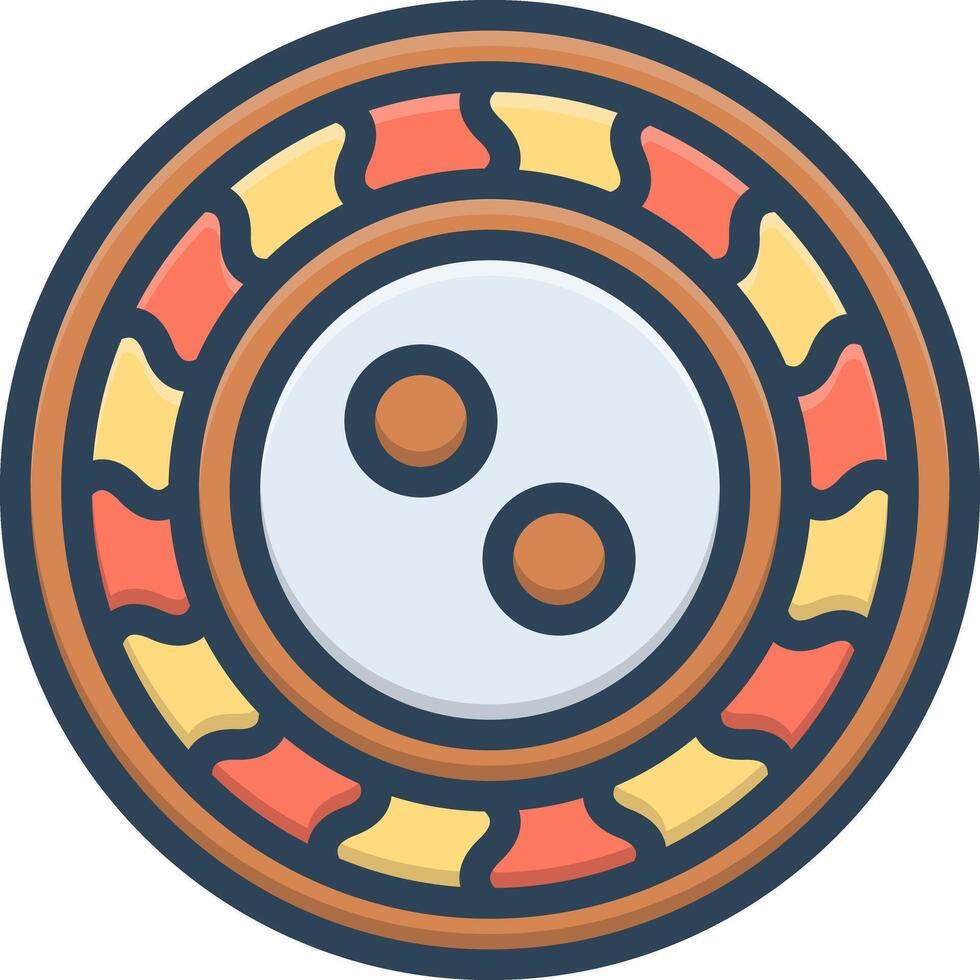 Color icon for button vector