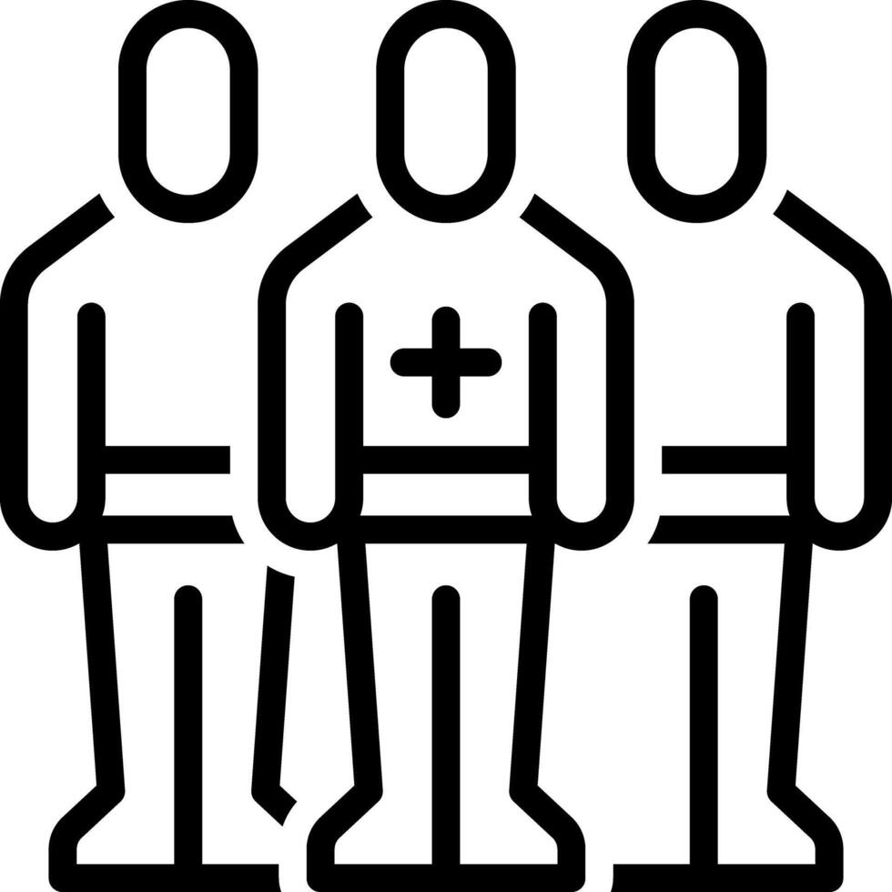 Black line icon for add friend vector