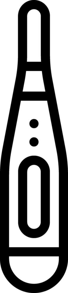 Black line icon for thermometer vector