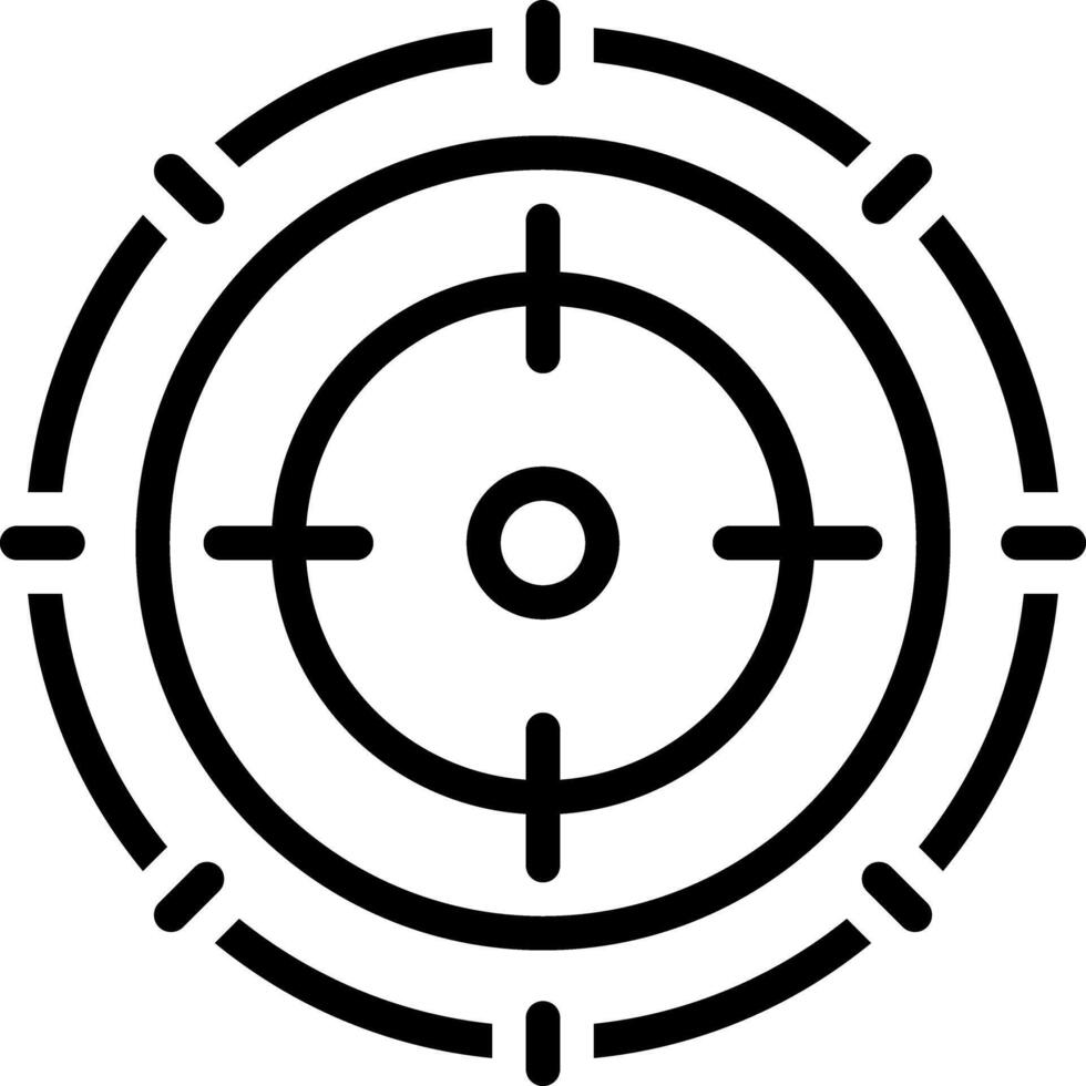 Black line icon for accuracy vector
