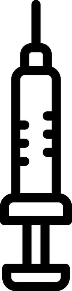 Black line icon for syringe vector