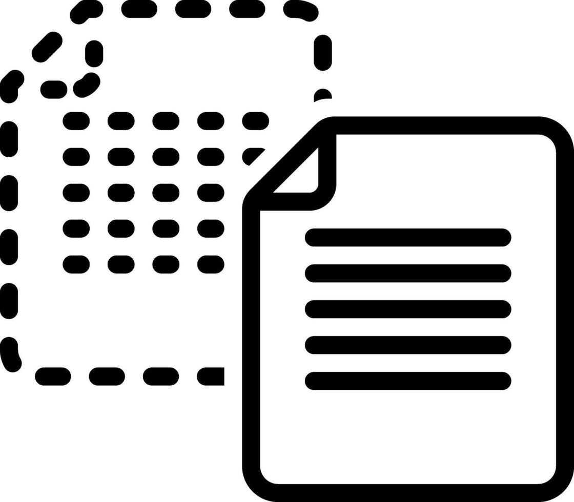 Black line icon for copy vector