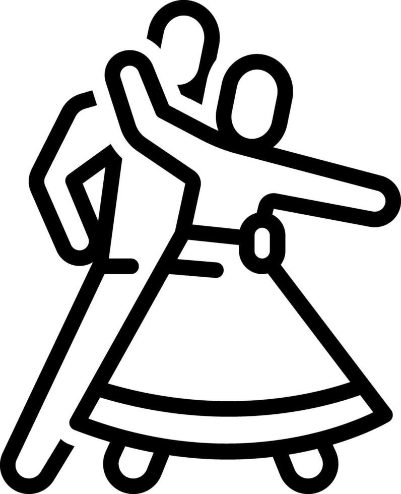 Black line icon for dance vector