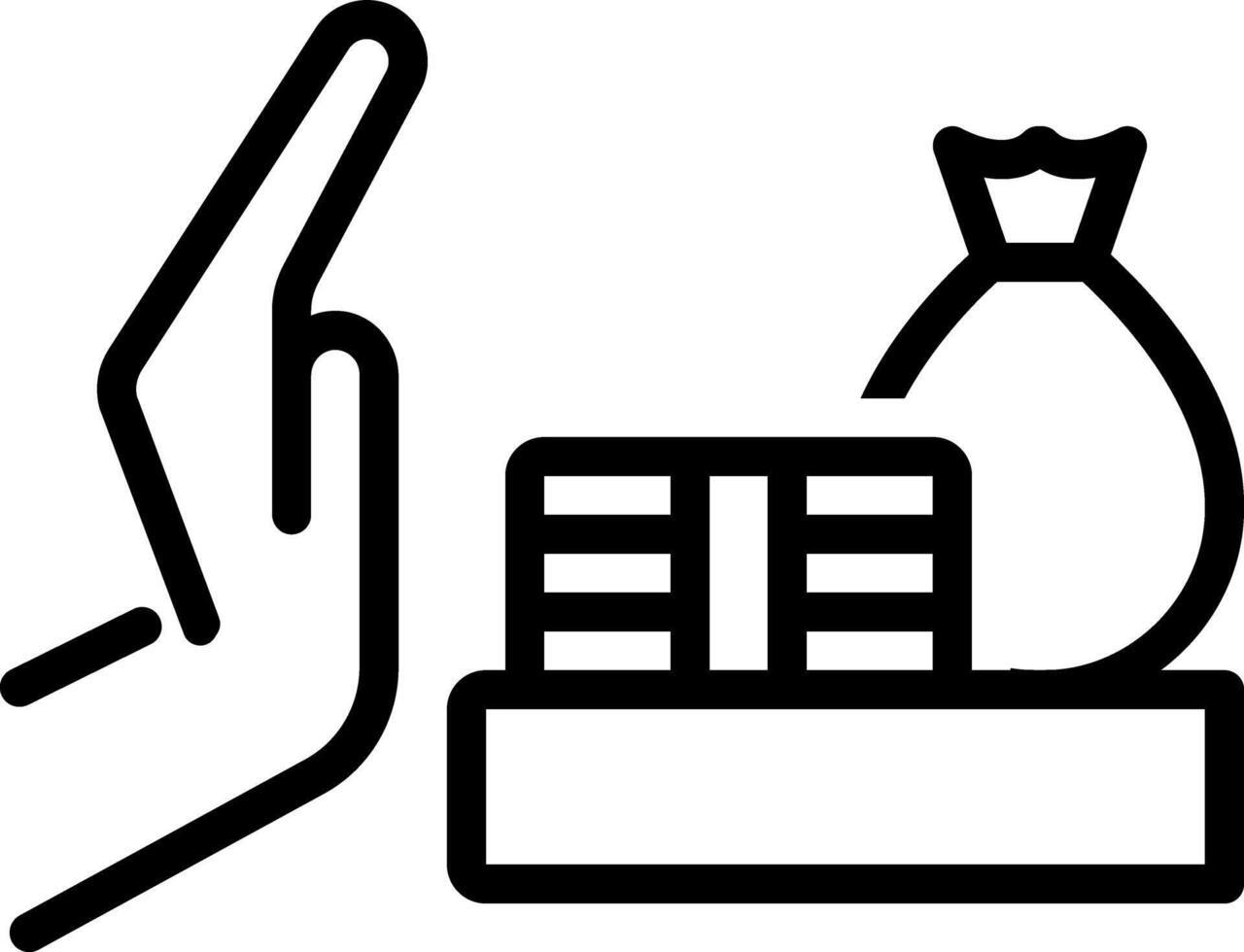 Black line icon for refuse vector