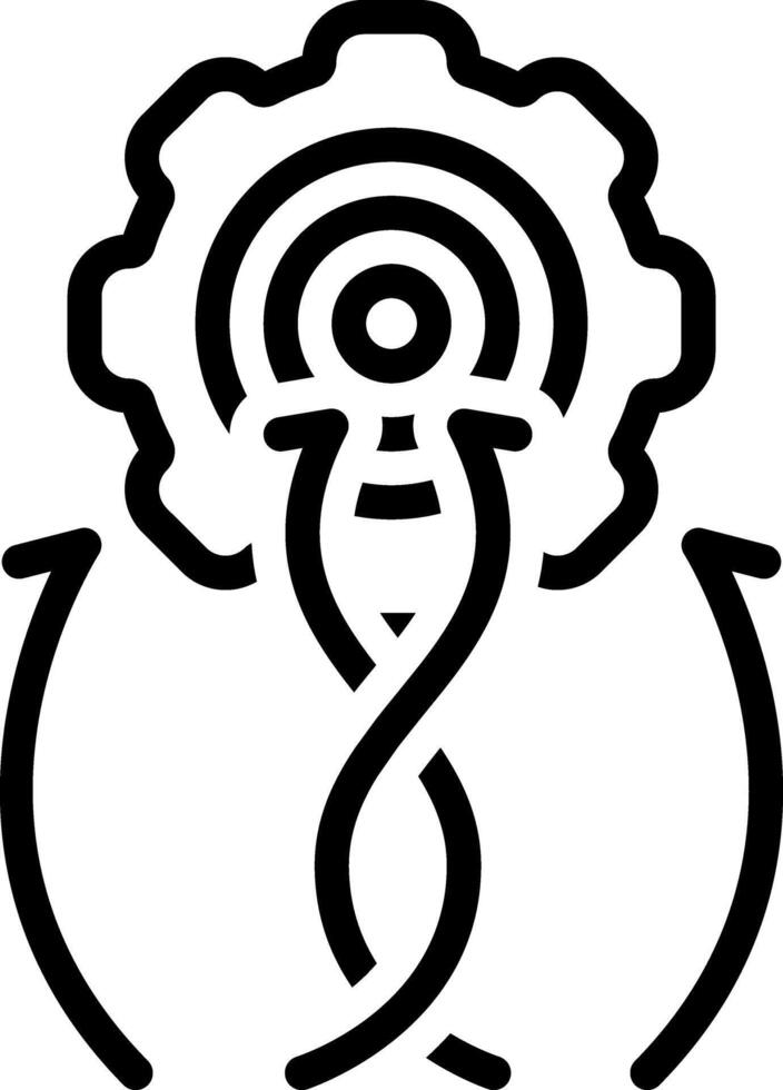 Black line icon for strategy vector