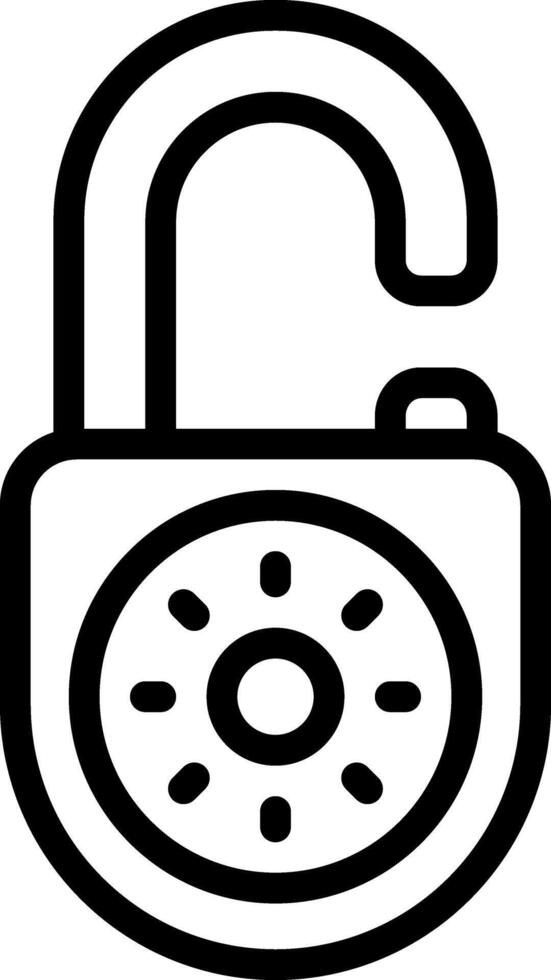 Black line icon for unlocked vector