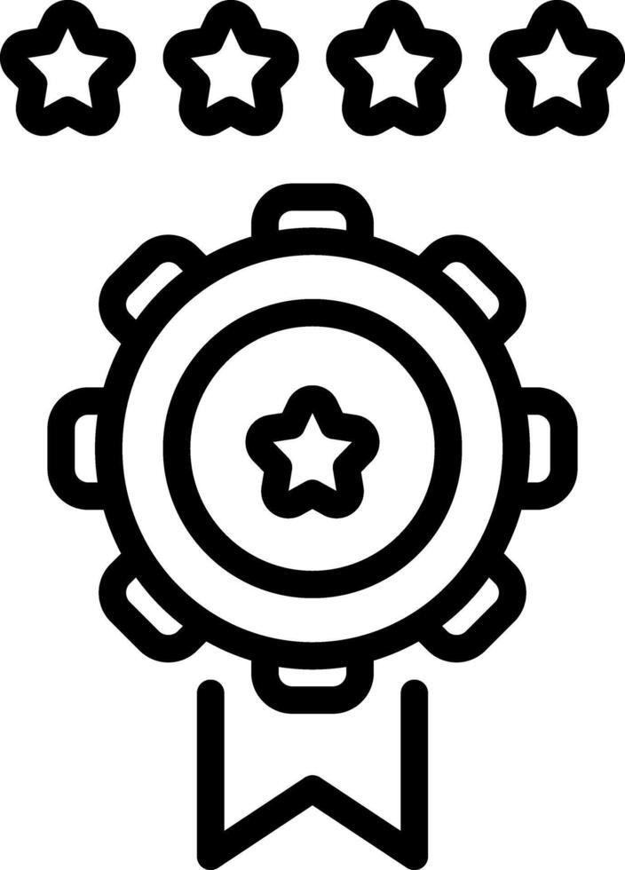 Black line icon for reward vector