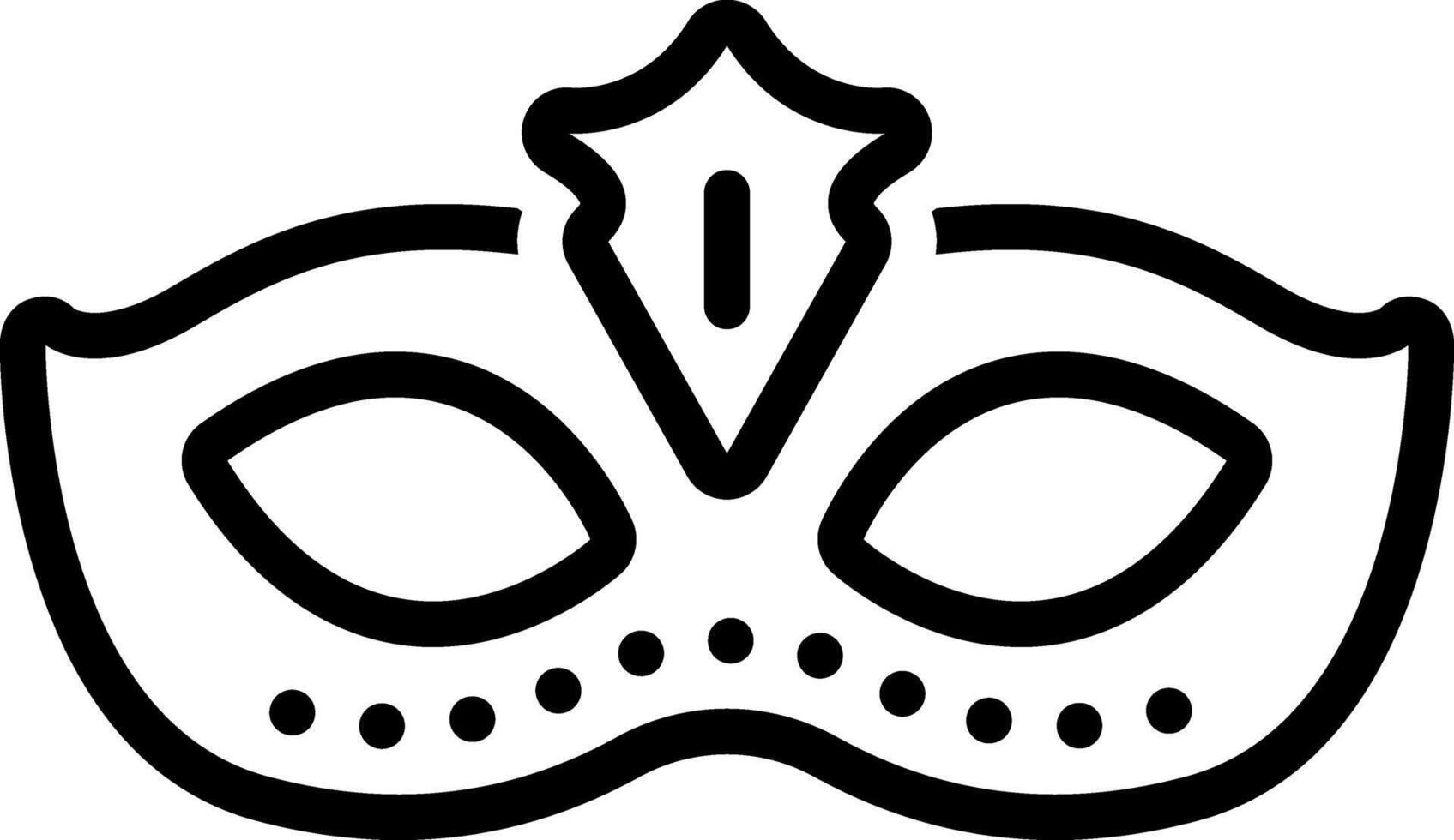 Black line icon for masquerade vector