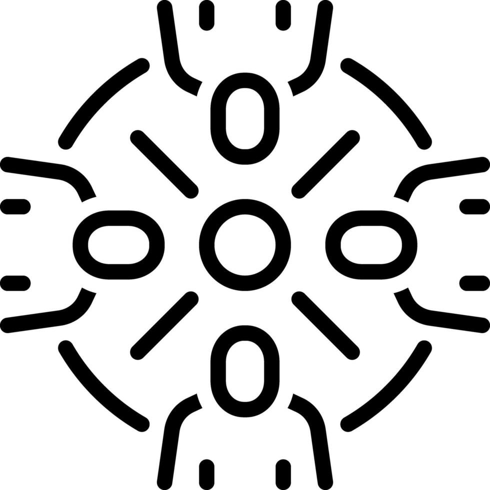 Black line icon for connection vector