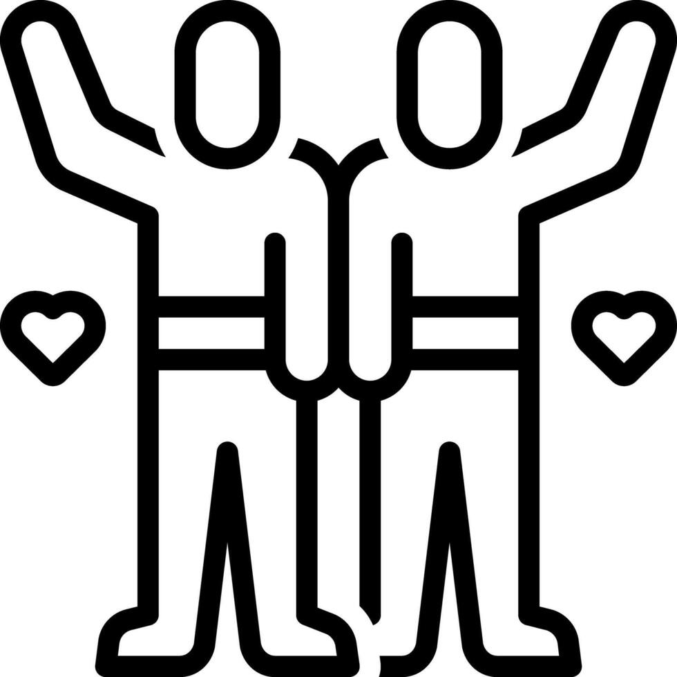 Black line icon for loyality vector
