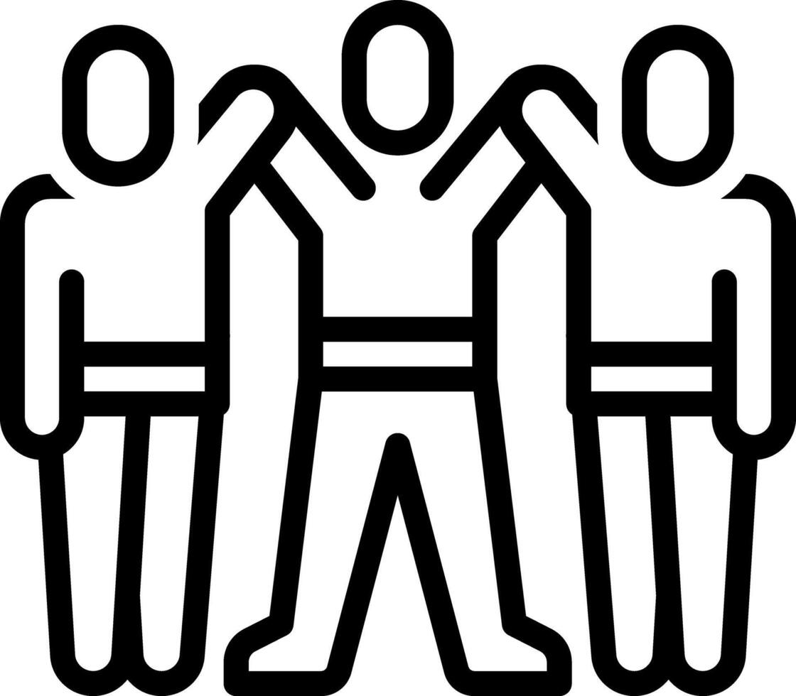 Black line icon for unity vector