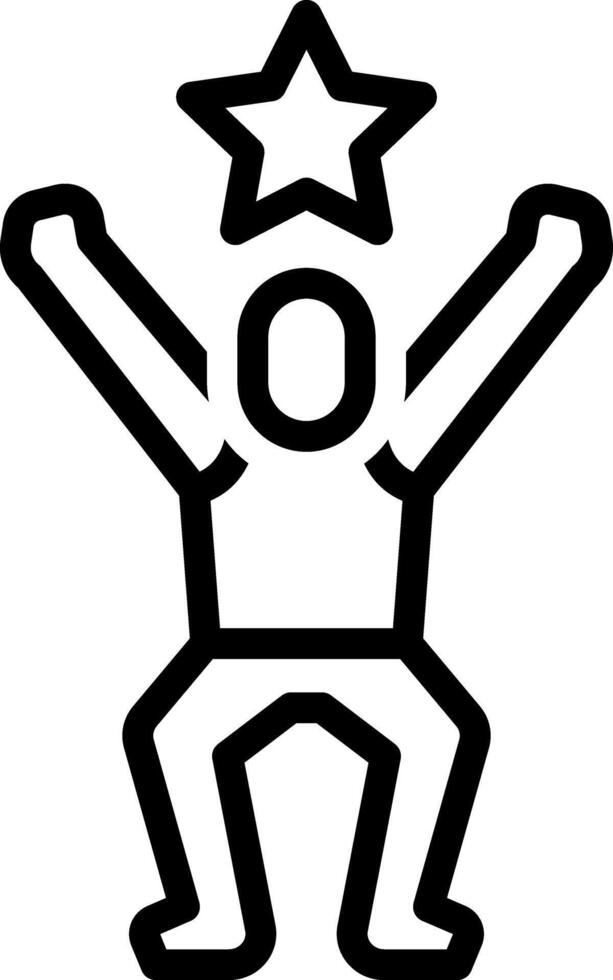 Black line icon for achievement vector