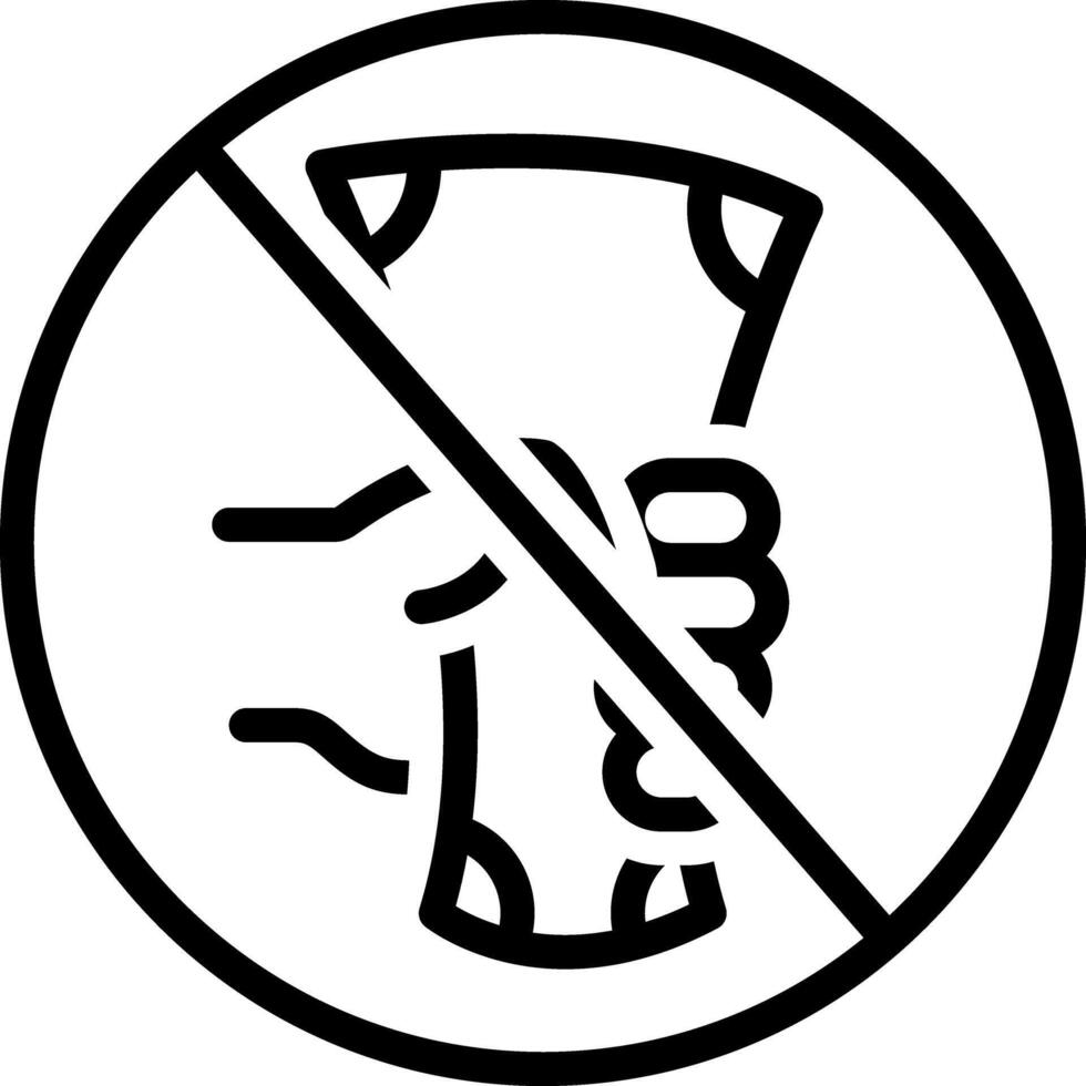 Black line icon for stop vector