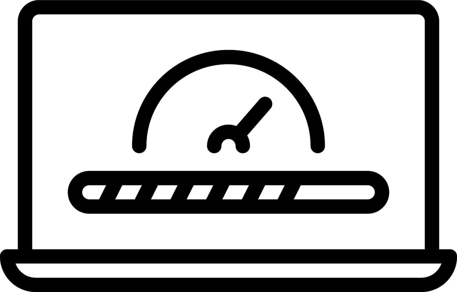 Black line icon for fast download vector