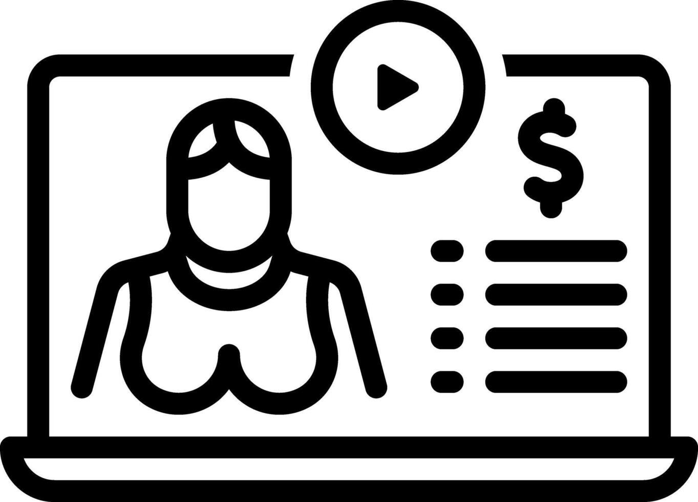 Black line icon for blackmail vector