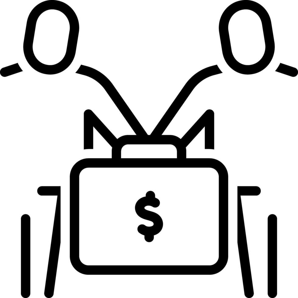 Black line icon for corrupt vector