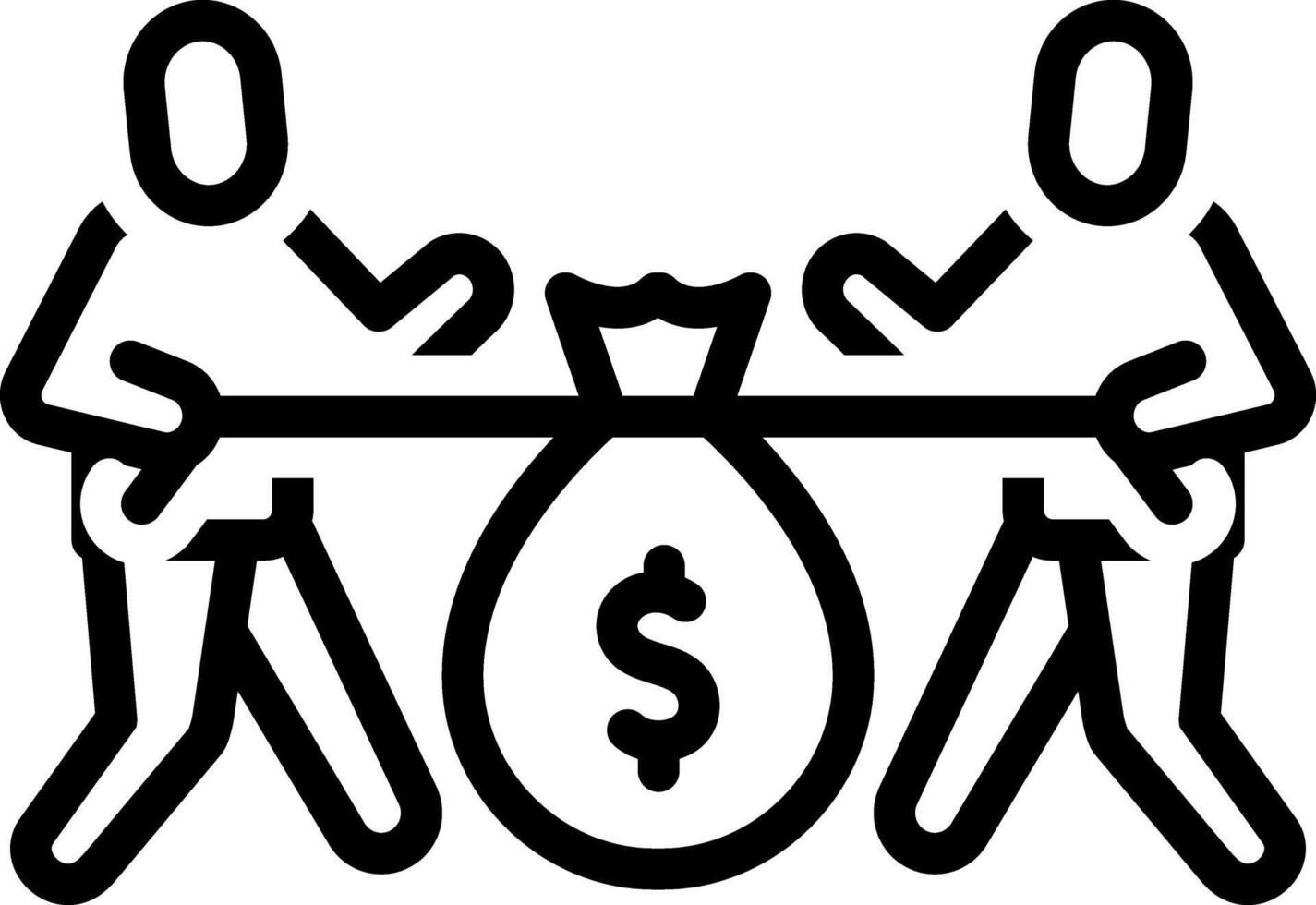 Black line icon for uniust vector