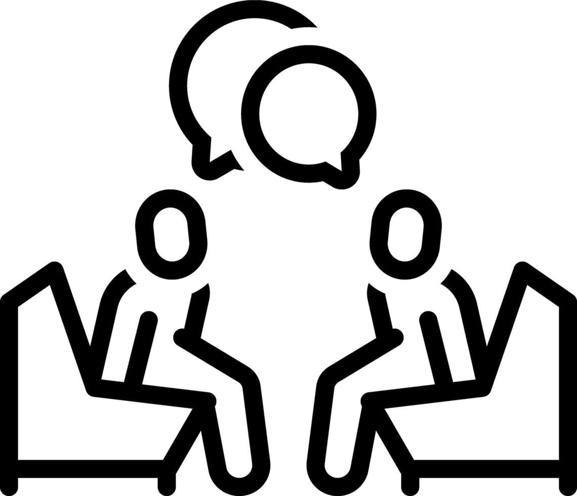 Black line icon for socialize vector