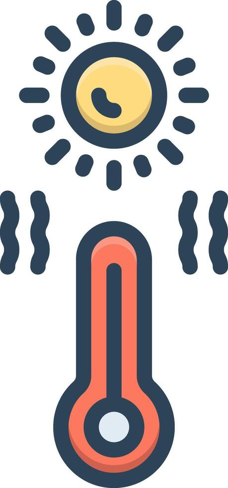 Color icon for warmest vector