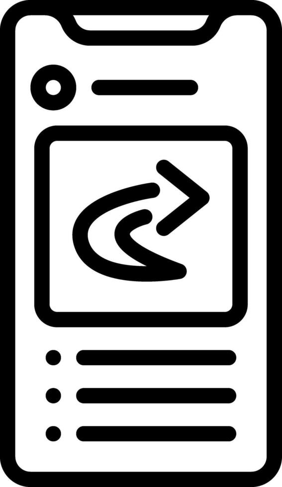Black line icon for social share vector