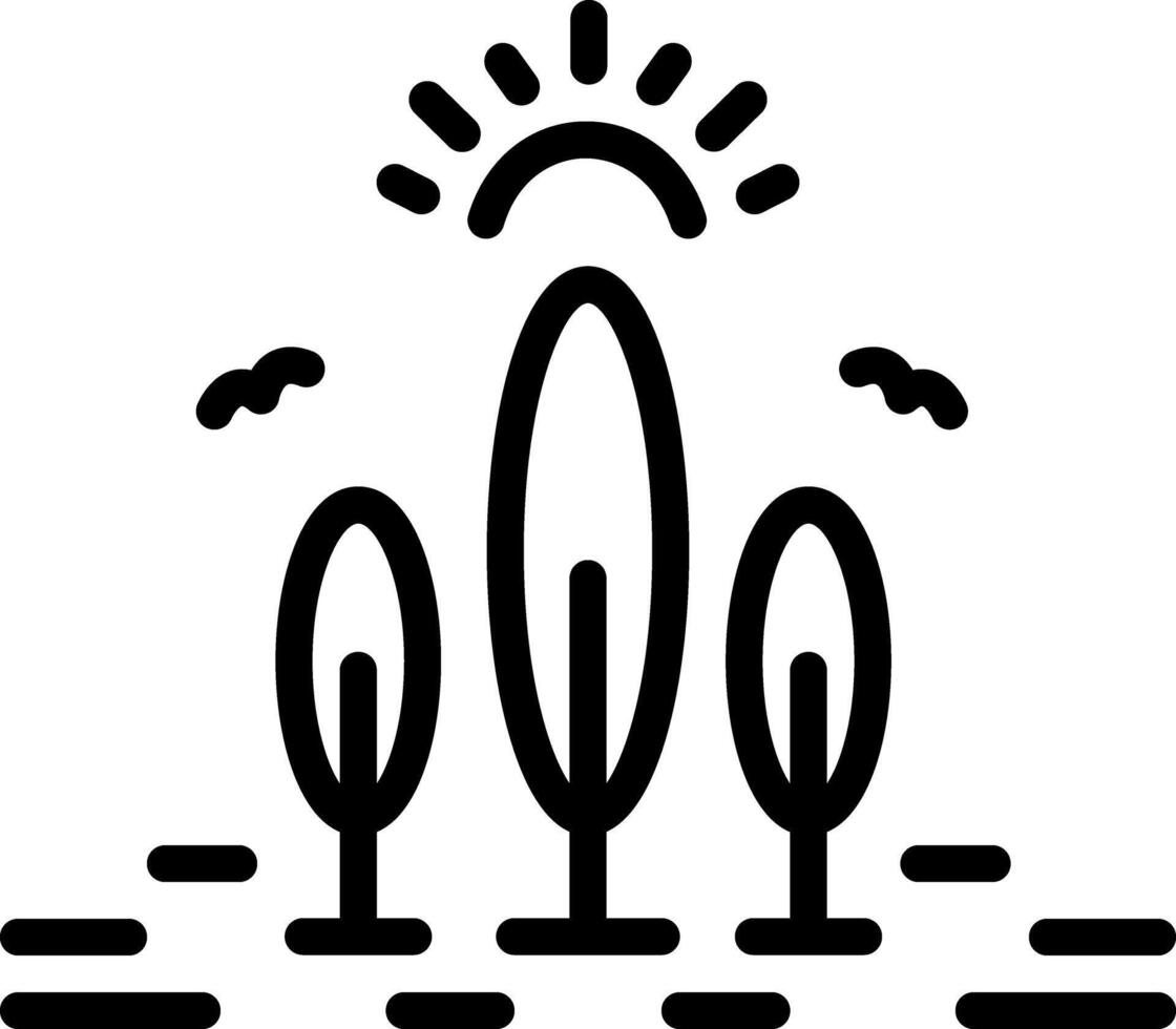 Black line icon for nature vector