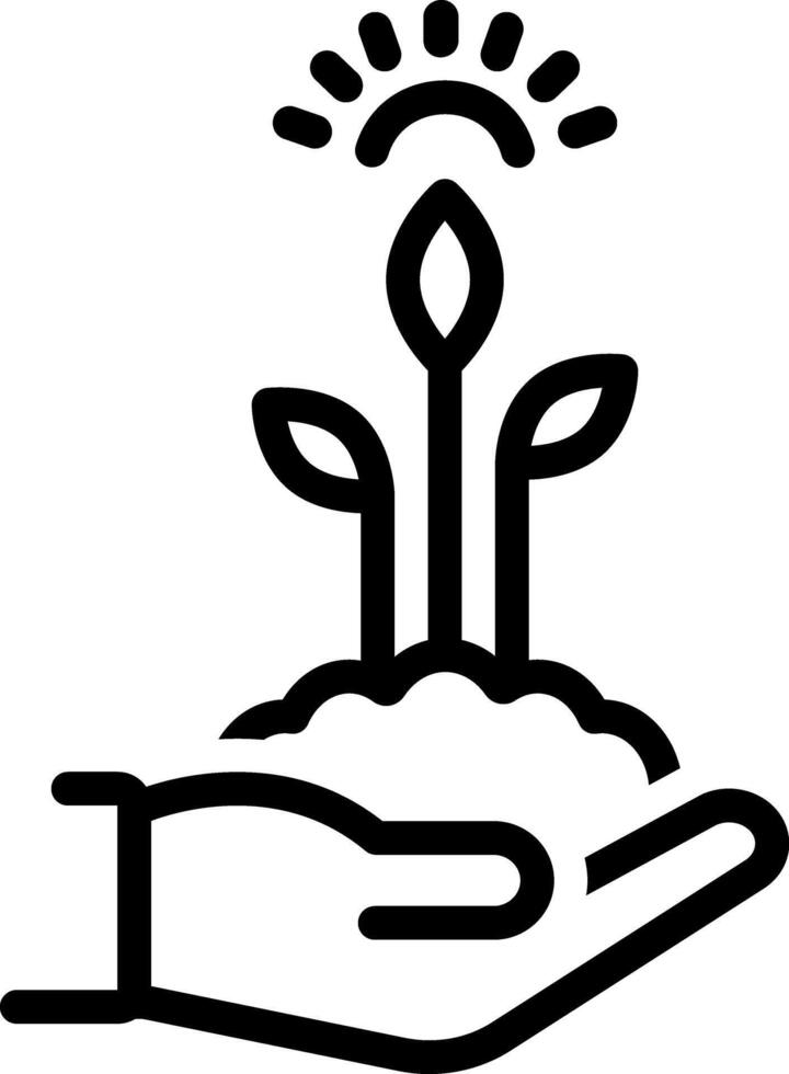 Black line icon for conservation vector