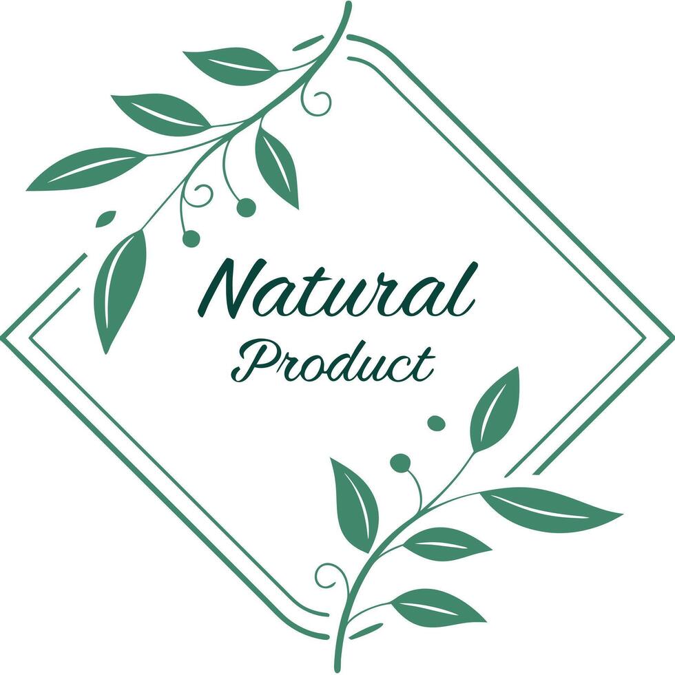 Natural product logo with leaves vector