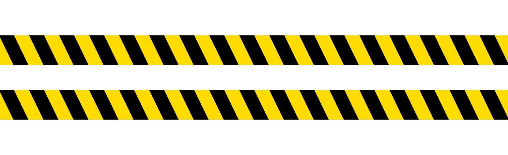 Yellow caution tape black stripe illustration vector