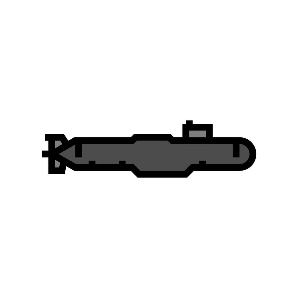 submarine ship color icon illustration vector