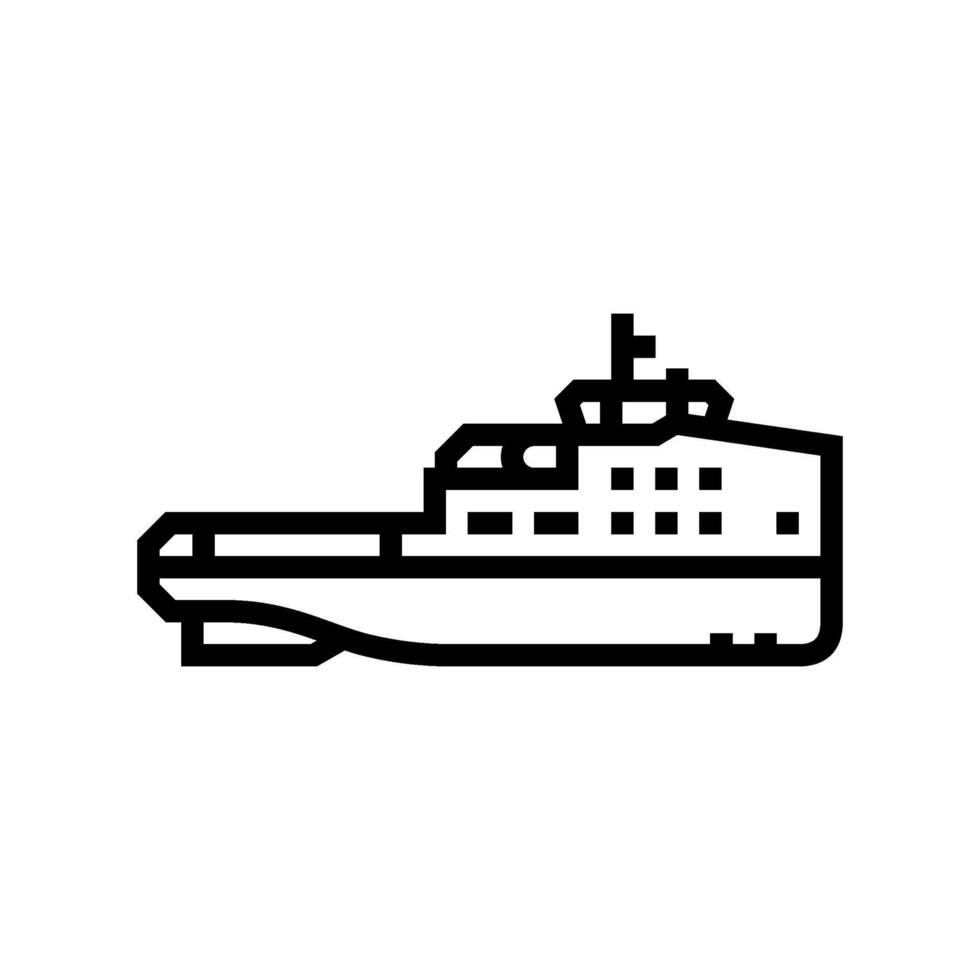 supply ship line icon illustration vector