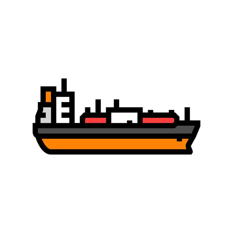 liquefied petroleum gas carrier color icon illustration vector