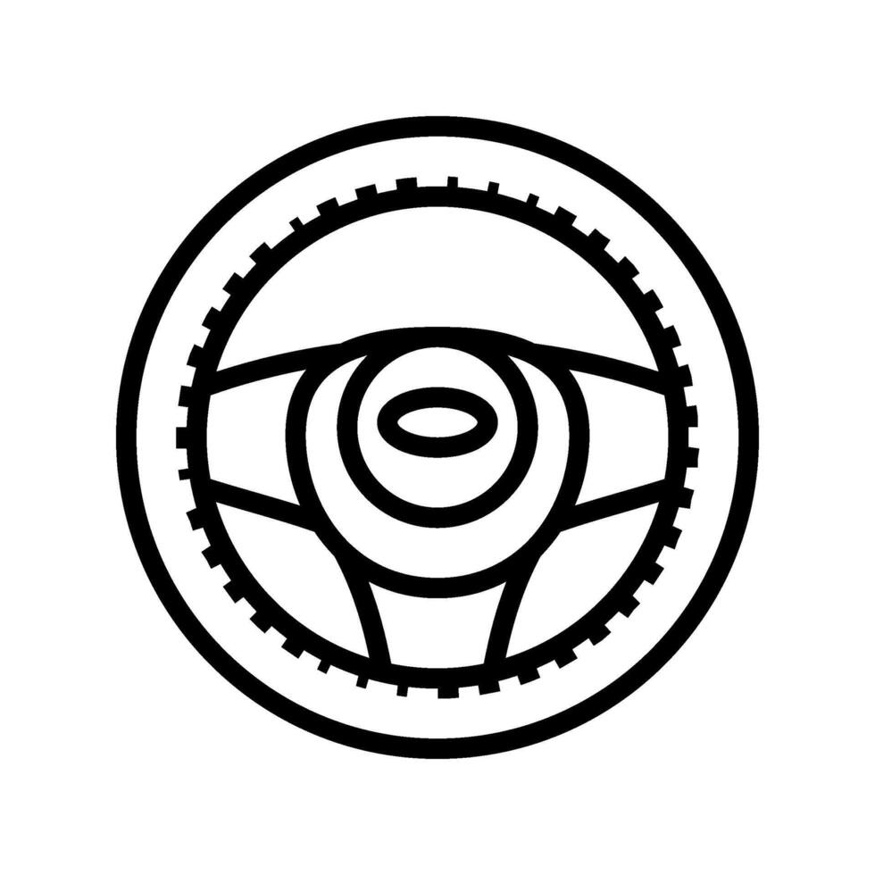 steering wheel cover accessory line icon illustration vector