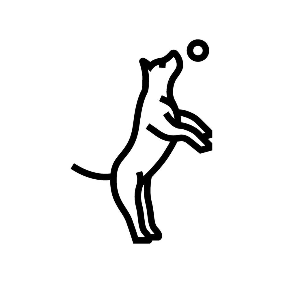 ball dog line icon illustration vector