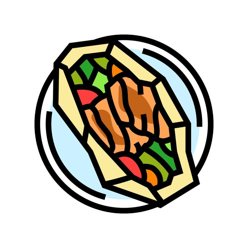 en papillote fish color icon illustration vector