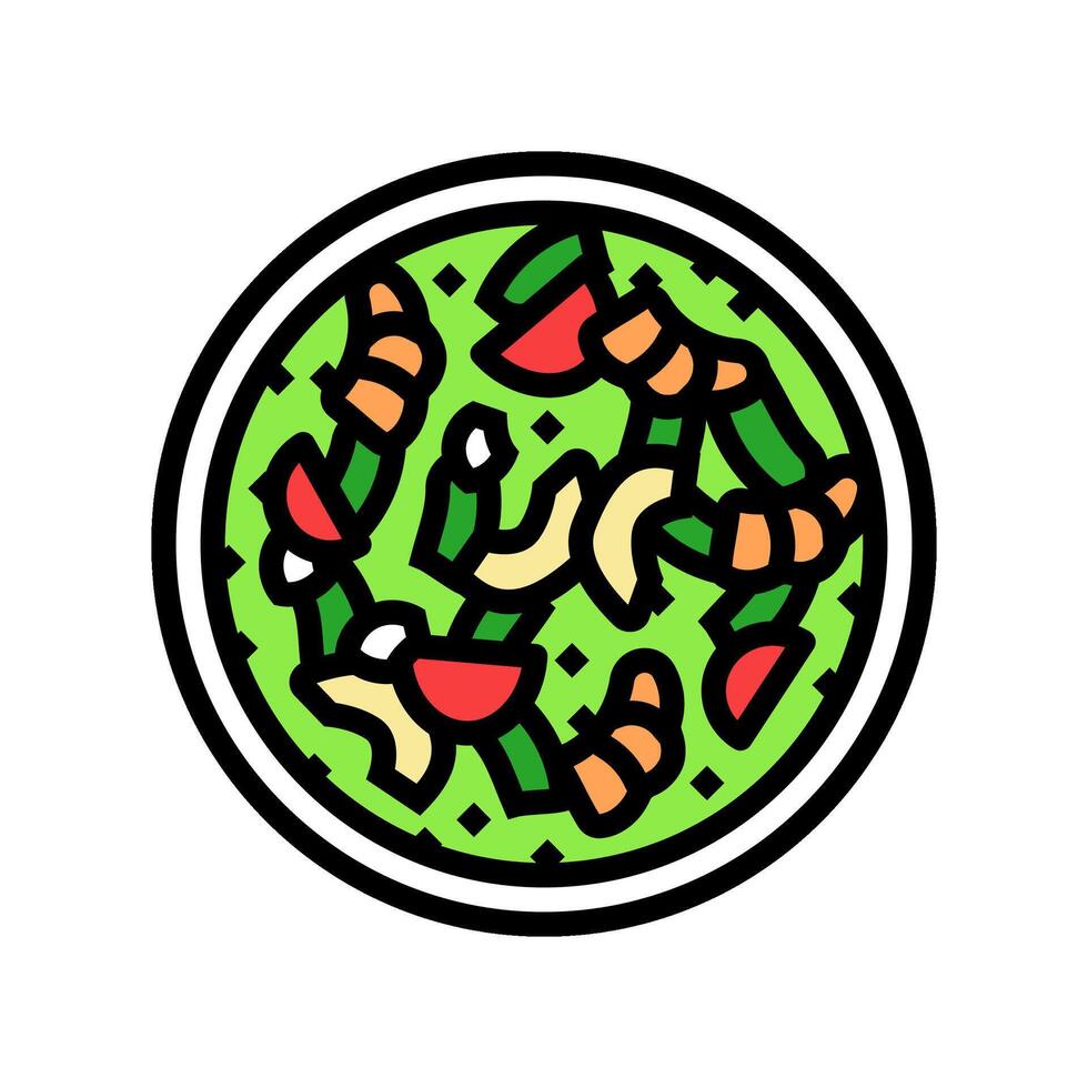 ceviche fish color icon illustration vector