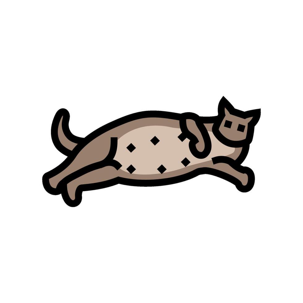 pregnant cat breeding color icon illustration vector