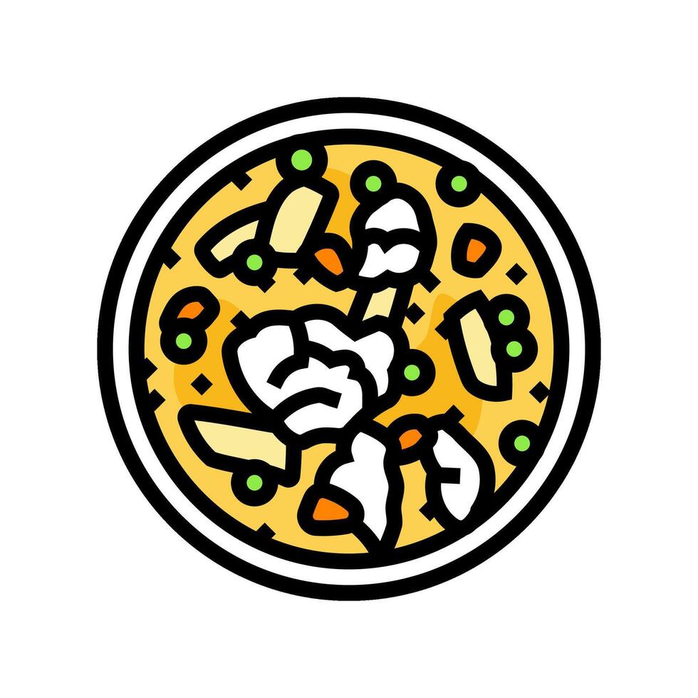 soup fish color icon illustration vector