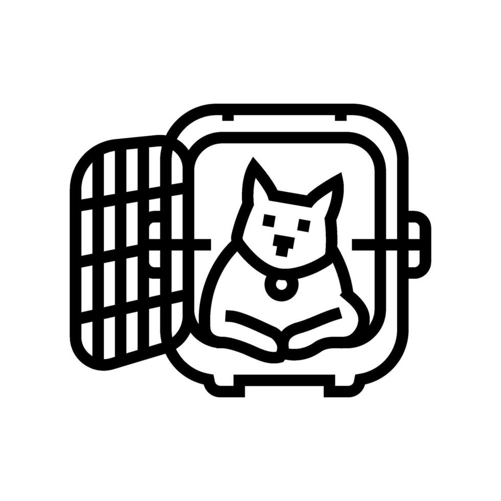 carrier cat breeding line icon illustration vector