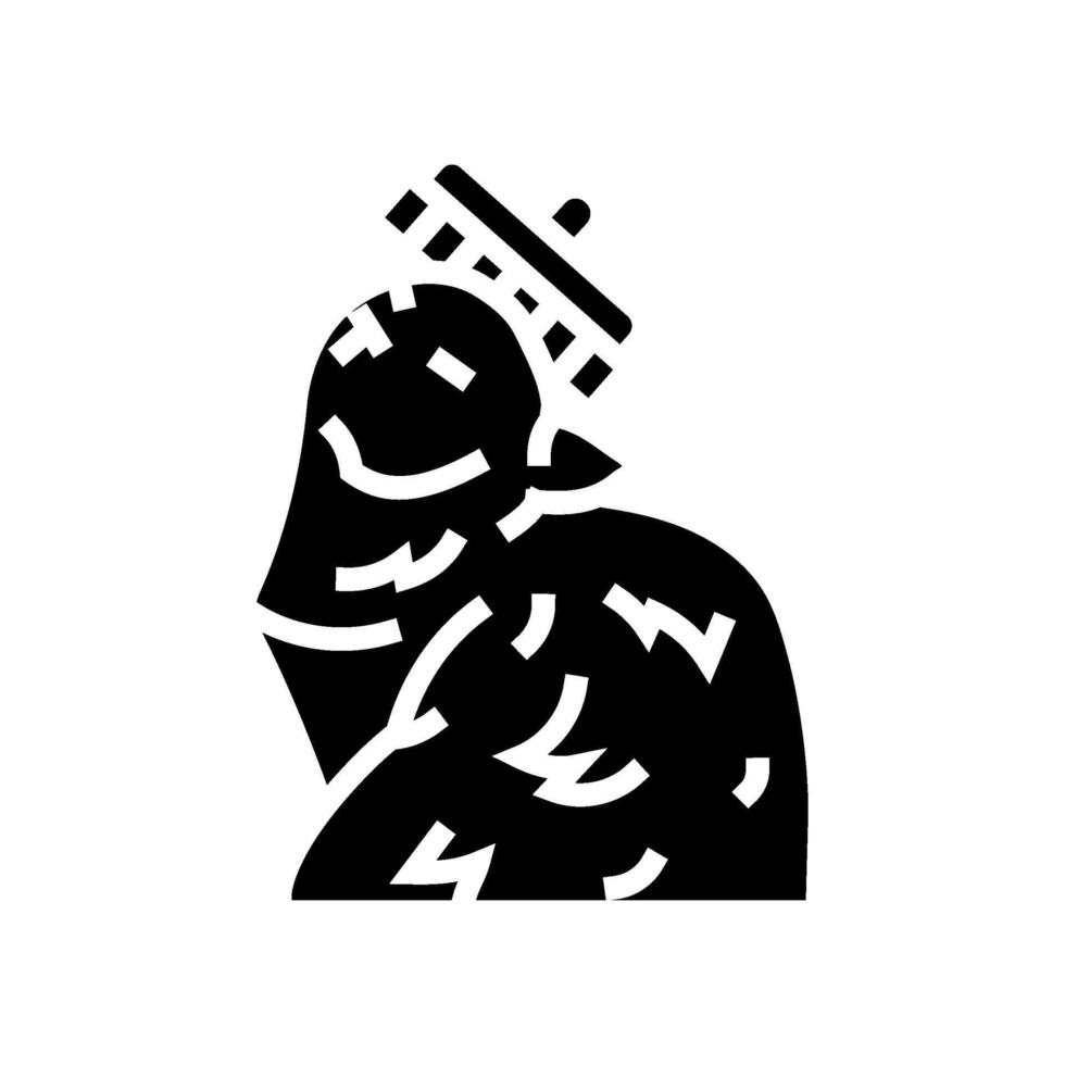 grooming cat breeding glyph icon illustration vector