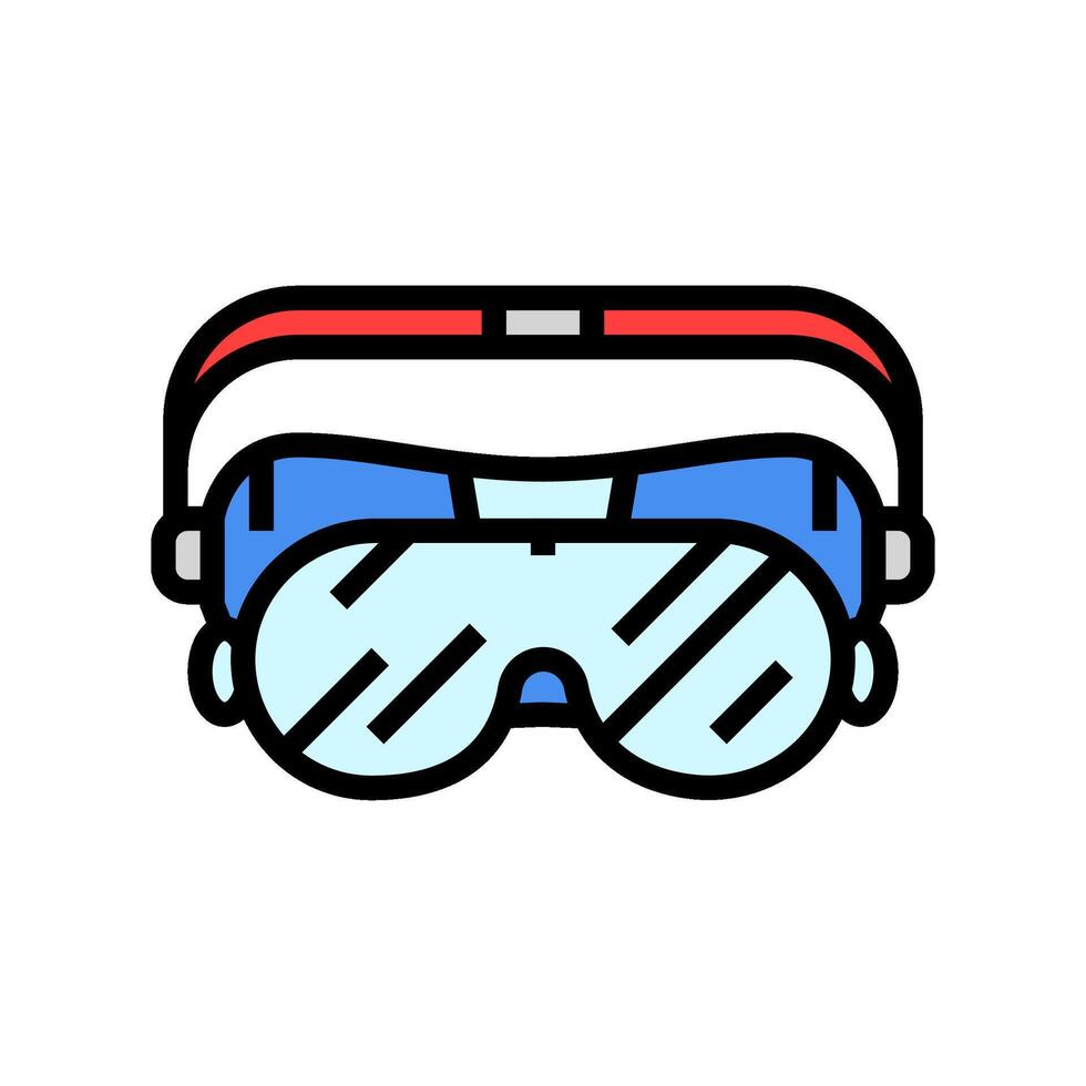 safety goggles bleach color icon illustration vector