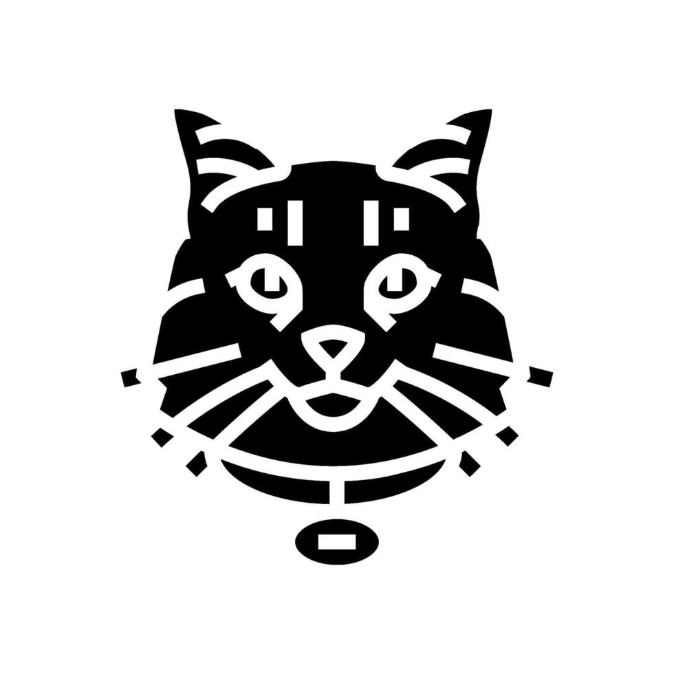name tag cat breeding glyph icon illustration vector