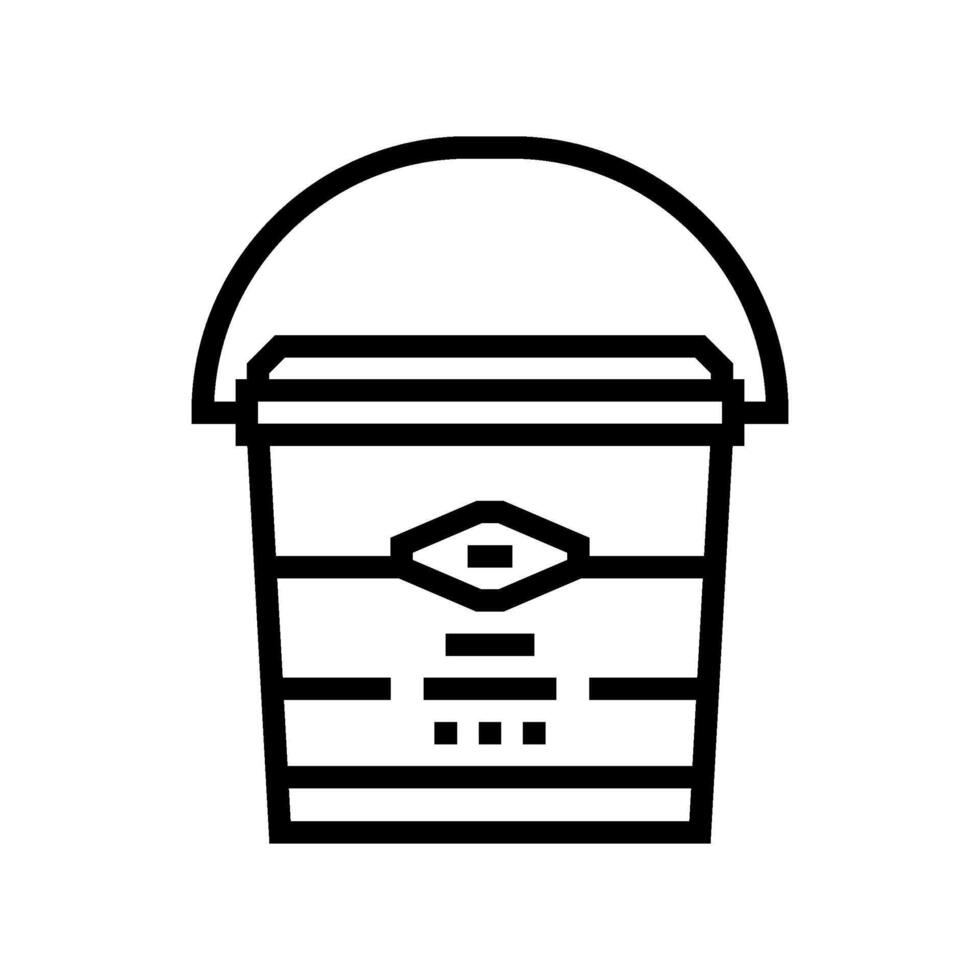 bucket bleach line icon illustration vector
