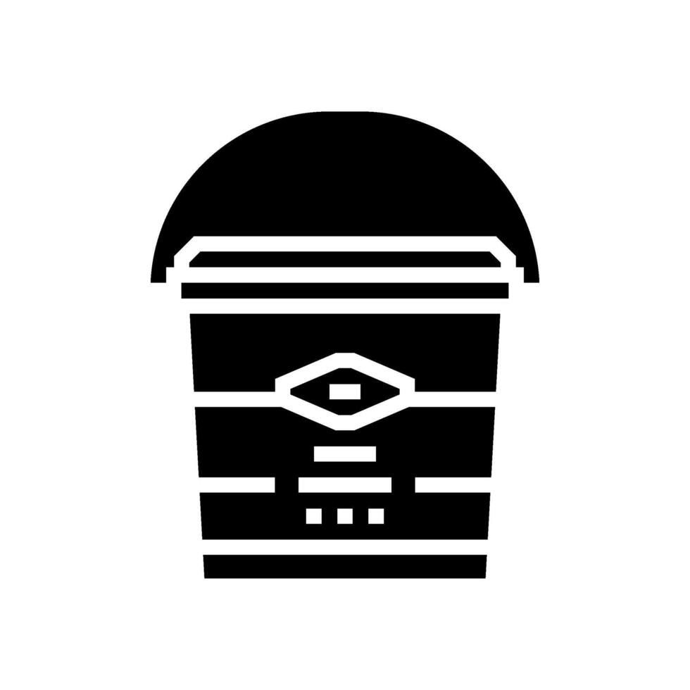 bucket bleach glyph icon illustration vector
