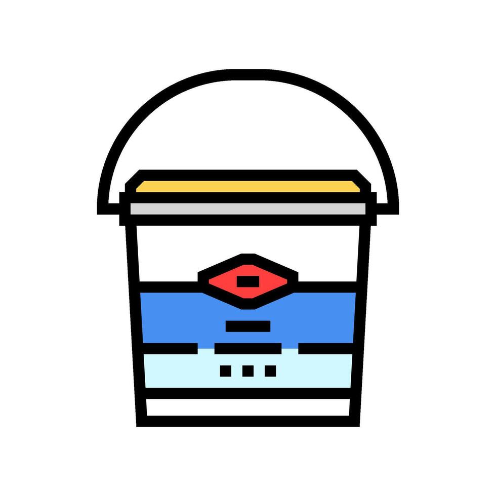 bucket bleach color icon illustration vector