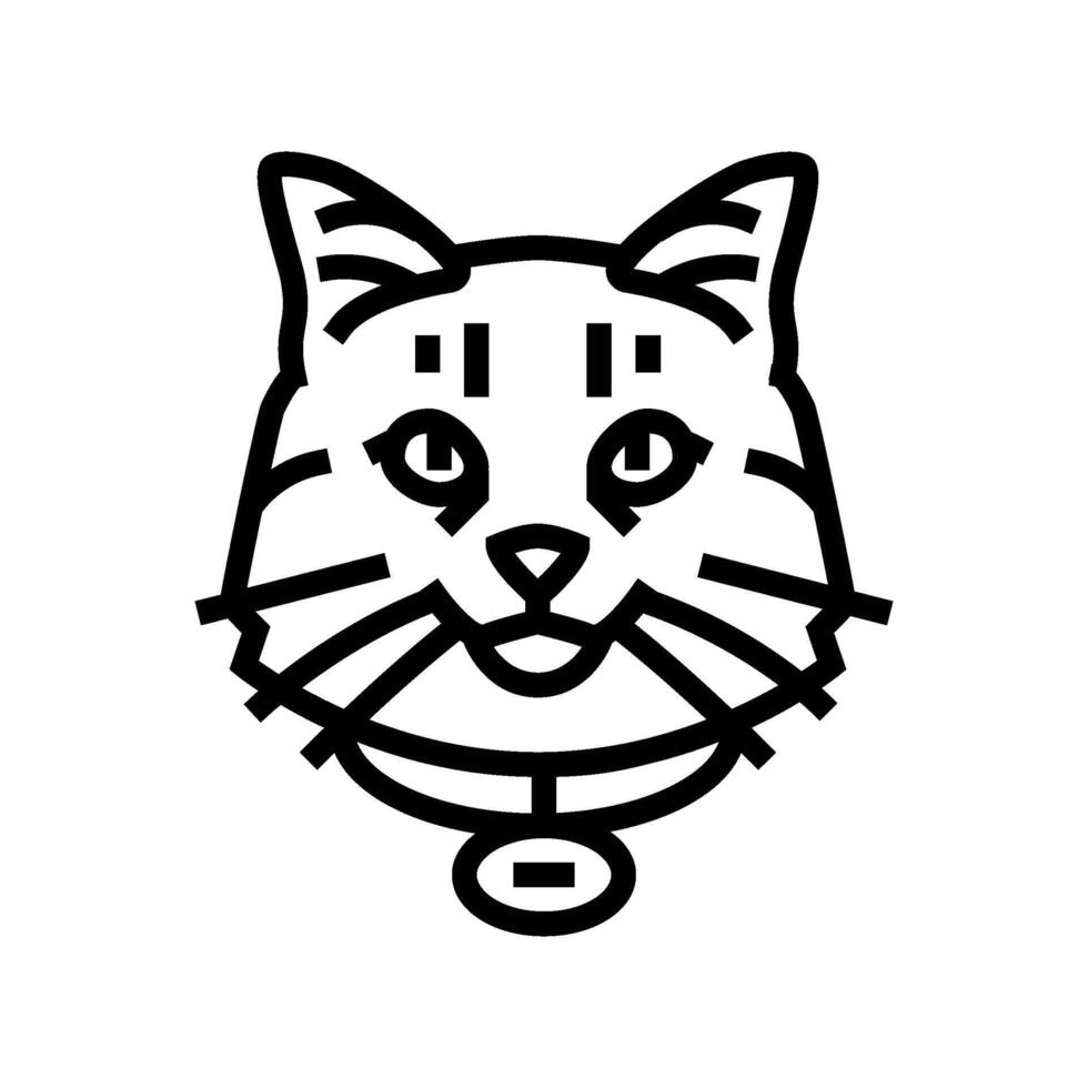 name tag cat breeding line icon illustration vector