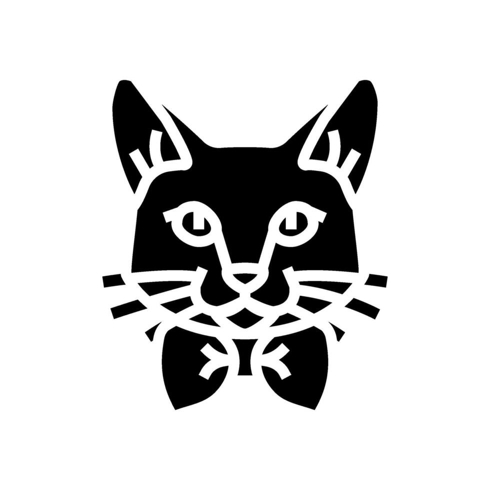 bowtie cat breeding glyph icon illustration vector