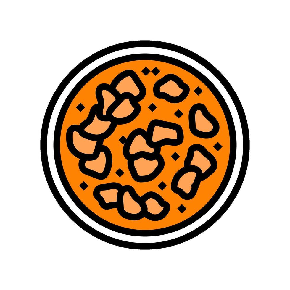 tikka masala chicken dish color icon illustration vector