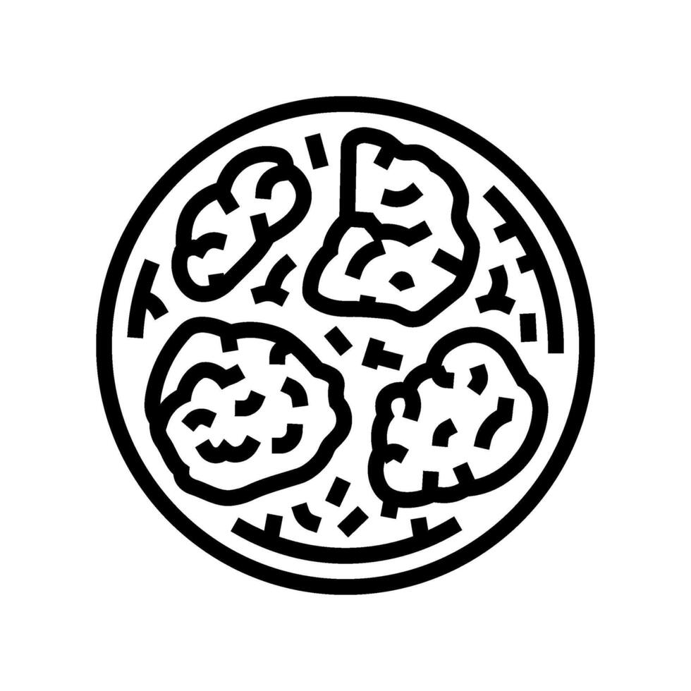 and dumplings chicken dish line icon illustration vector