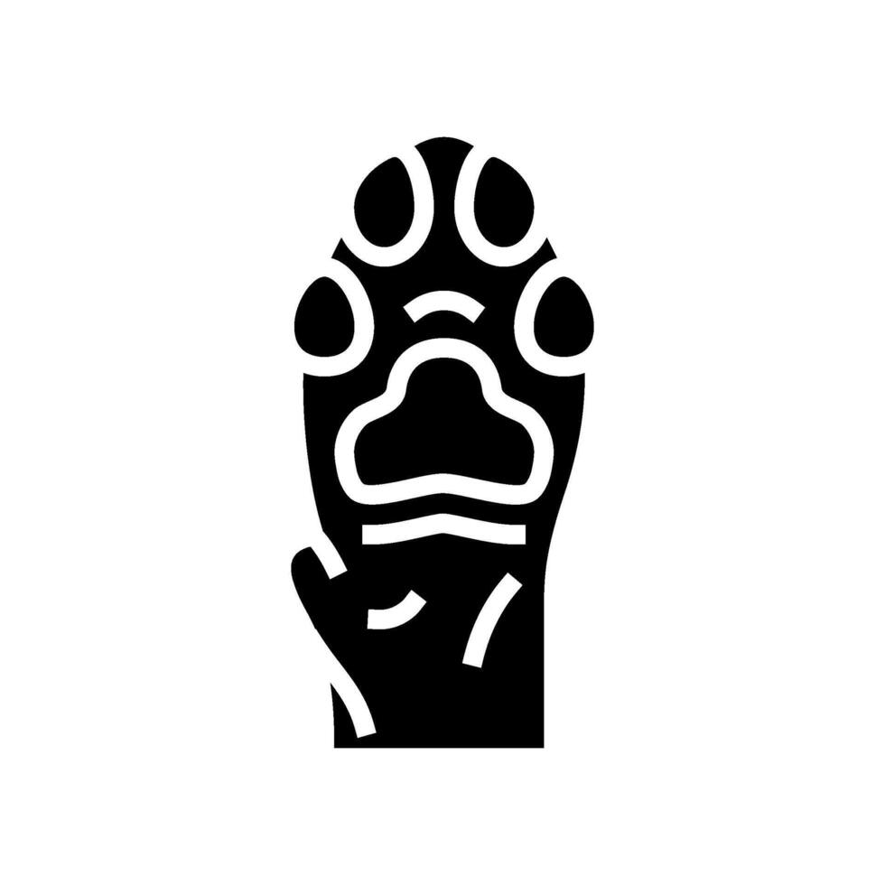 paw print dog glyph icon illustration vector