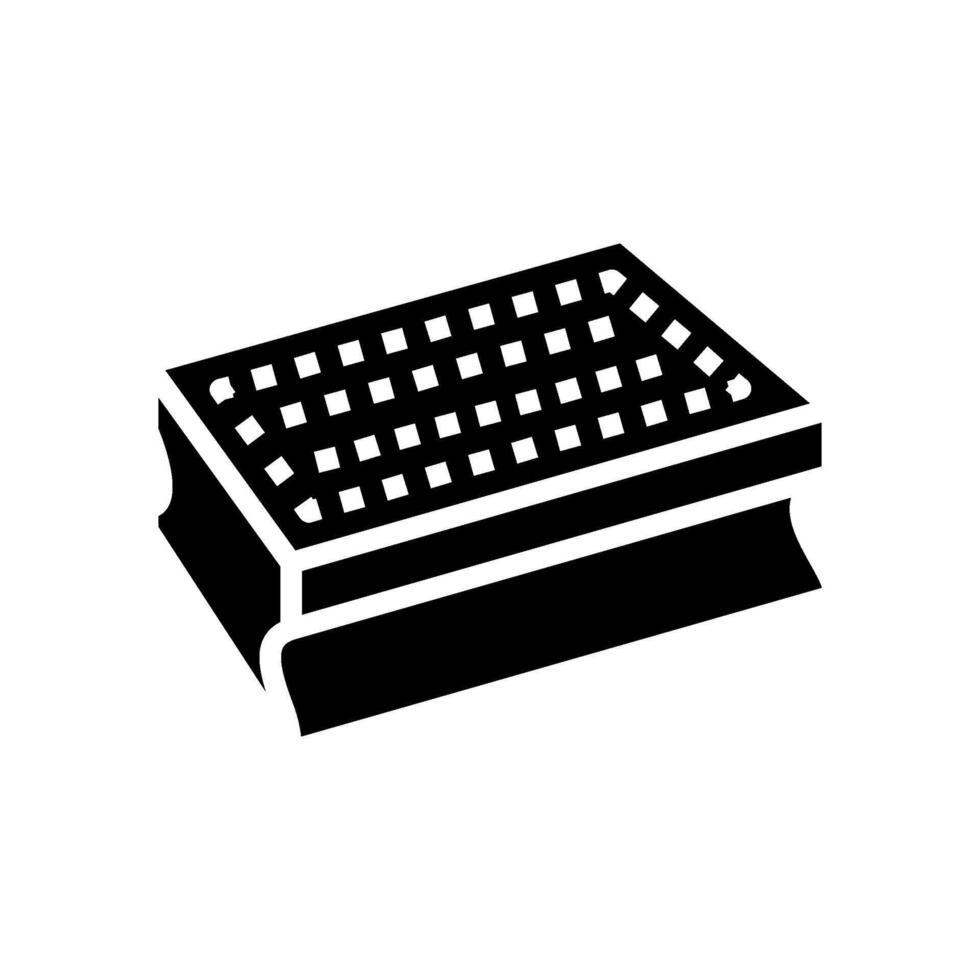cleaning sponge bleach glyph icon illustration vector